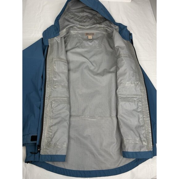 Duluth Trading Co. No-Rainer Waterproof Rain Jacket Men’s M Blue Hooded - Picture 7 of 16